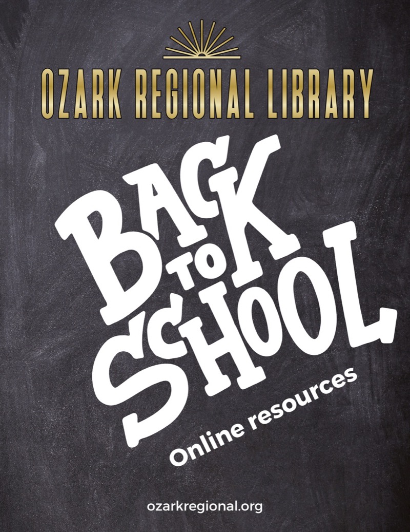 
OZARK REGIONAL LIBRARY
Online resources
ozarkregional.org
