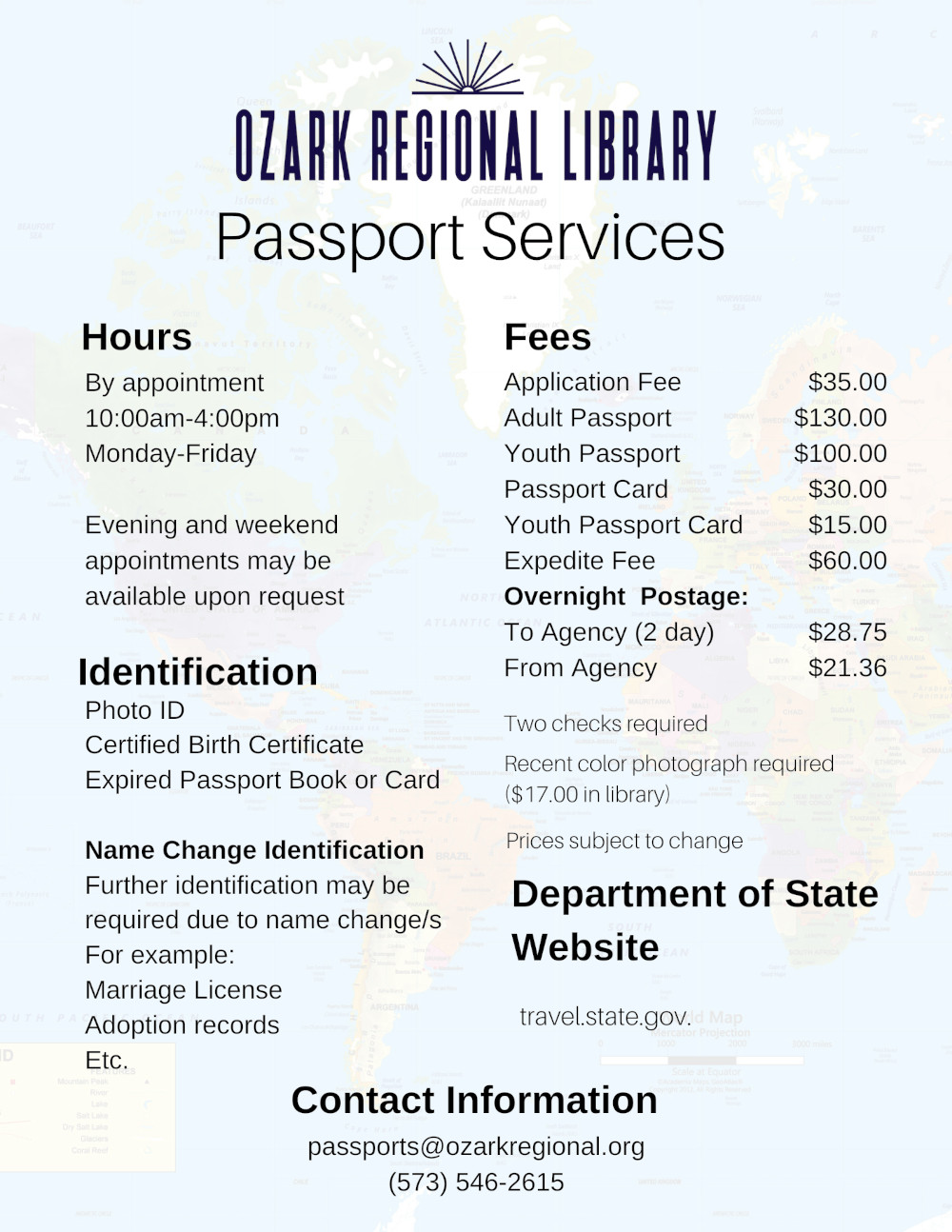 Passport Services Flyer